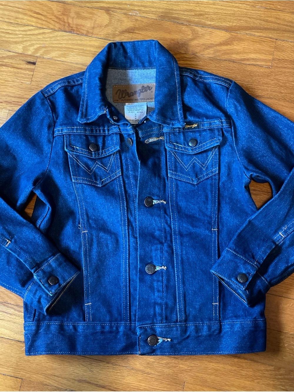 Wrangler Y2K Vintage Blue Denim Jean Jacket Kid Size Medium